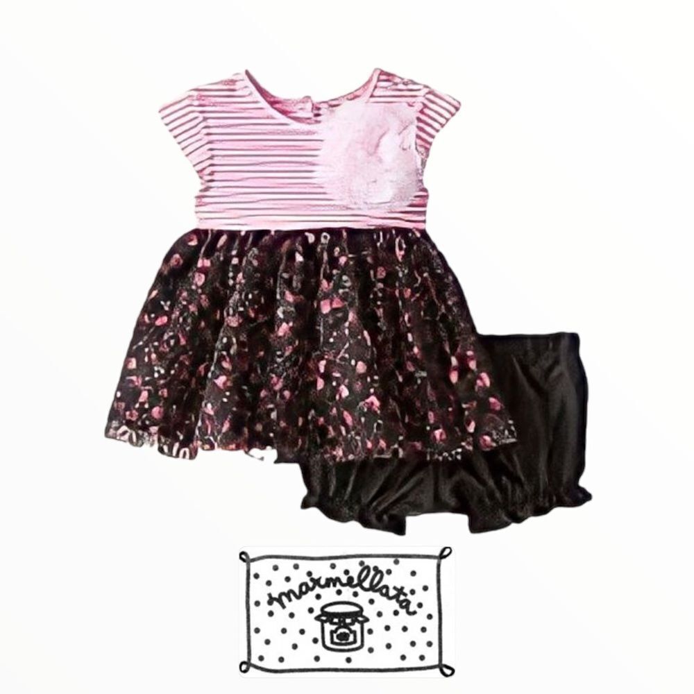 MARMELLATA | Pink | KNIT AND MESH DRESS